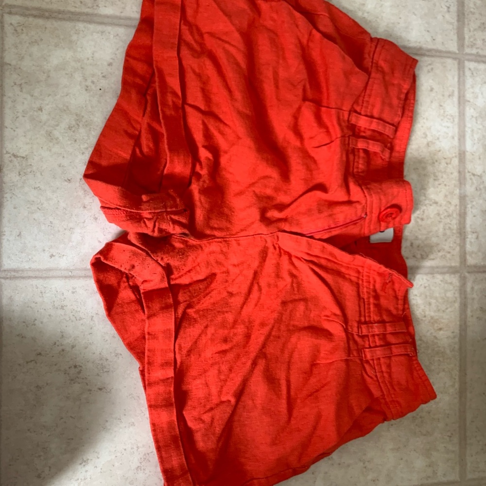 Red/orange shorts. Size small